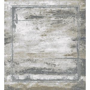 Vloerkleed Craft lijstmotef abstract Grijs/Goud -80 x 150 cm
