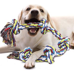 Hondenspeelgoed, touw, koord, speelgoed voor de hond, speelgoedset, interactief kauwspeelgoed, goed voor de tandreiniging van de hond, geschikt voor pups, kleine en middelgrote honden, meerkleurig