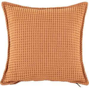 Tiseco - Kussen (gevuld) HONEYCOMB - Vierkant - 45x45 cm - Indiantan