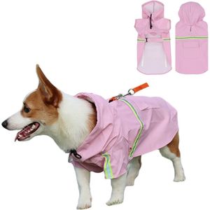 Regenjas Hond Maat XL Hondenjas Jas Honden Puppy Hondenkleding - Roze - Dutchwide