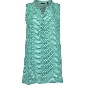 Blue Seven dames top/blouse - Blouse mouwloos - groen/wit - 180187 - maat 42