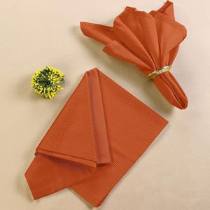 Kitchen Doek Servetten [12 Pak, Oranje] 46x46 cm Katoen Blend Wasbaar en Herbruikbaar Tafel Diner Servetten voor Hotel, Lunch, Restaurant, Bruiloften, Evenement en Partijen