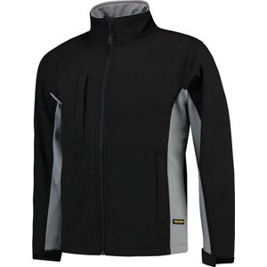 Tricorp soft shell jack bi-color - Workwear - 402002 - zwart / grijs - maat 3XL