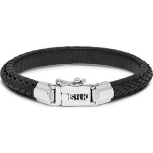 SILK Jewellery - Zilveren Armband - Weave - 171BLK.21 - Maat 21