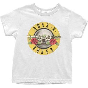 Guns N' Roses - Classic Logo Kinder T-shirt - Kids tm 3 jaar - Wit
