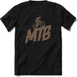 MTB Rider | TSK Studio Mountainbike kleding Sport T-Shirt | Bruin | Heren / Dames | Perfect MTB Verjaardag Cadeau Shirt Maat S