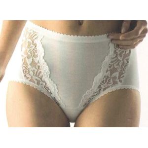 Dames Maxislip - 6 pack - M - Wit - Maxi Lace - geen zijnaden - Form's - Maxi kawaliteit - onderbroek - slip - dames onderbroek