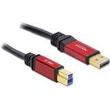 Delock - USB 3.0 B Kabel - Zwart - 3 meter