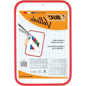 Dubbelzijdig Whiteboard - Rood Frame - 1 stuk - 30 x 44 cm
