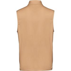 Bodywarmer Heren 3XL WK. Designed To Work Mouwloos Camel / Black 65% Polyester, 35% Katoen