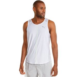 Puma Run Graphic Singlet Heren - sportshirts - wit - Mannen