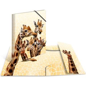 HERMA Giraffe friends, Conventionele hechtmap, A3, Polypropyleen (PP), Meerkleurig, Elastische band, 335 mm