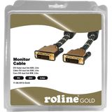 ROLINE GOLD Monitorkabel DVI, M-M, (24+1) dual link, Retail Blister, 2 m