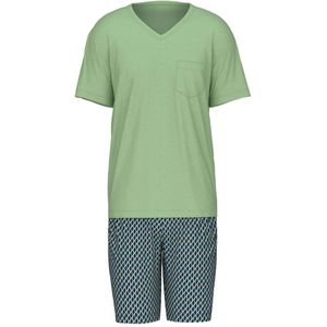 Calida Relax Imprint Pyjama korte broek - 613 Black/Green - maat L (L) - Heren Volwassenen - 100% katoen- 47187-613-L
