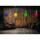 Feestverlichting lichtsnoer gekleurde lampbolletjes 10 meter - Binnen/buiten verlichting priksnoer - Gekleurde LED feestlampjes