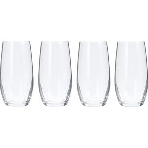 Excellent Houseware set van 4x luxe tumbler drinkglazen/waterglazen van 360 ml