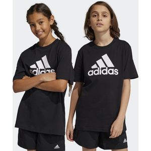 adidas Sportswear Essentials Big Logo Katoenen T-shirt - Kinderen - Zwart- 140