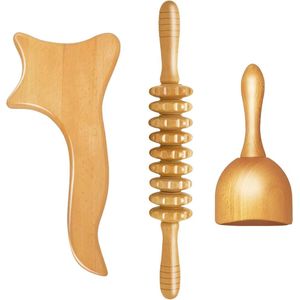Anti-Cellulitis Maderotherapie Set - Lymfedrainage Massageapparaat - Pijnverlichting - Professionele Massageset voor Thuisgebruik - Inclusief Opzetstukken voor Effectieve Behandelingen