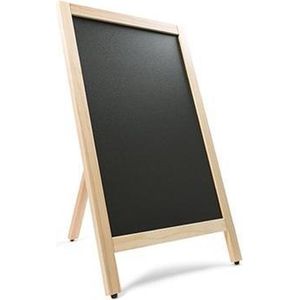 Krijtstoepbord enkelzijdig Maple 55 x 85 cm - reclamebord dennenhouten omlijsting