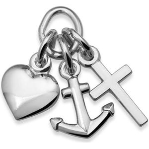 TRESOR geloof-hoop-liefde hanger - Zilver