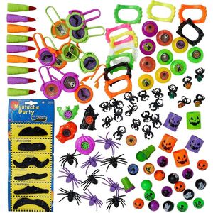 THE TWIDDLERS Set van 110 diverse speelgoedjes in Halloween thema - Perfect voor kinderverjaardagen, Kerstmis & Halloween party favours - Piñatas - Trick & Treat party bag filler