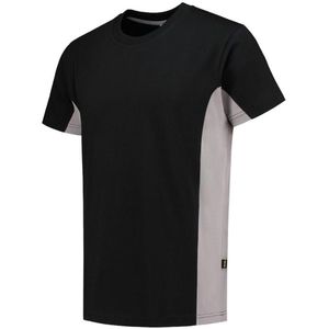Tricorp T-shirt Bicolor 102004 Zwart / Grijs  - Maat 3XL