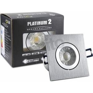 LED spot - compleet armatuur - RVS vierkant - zilver - koud wit