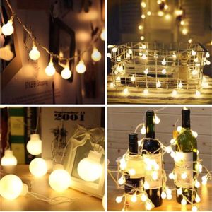Lampjes Slinger Warm Wit • 10 LED Lampjes • Fairy Lights • 1 Meter • Warm Wit • Lichtslinger • Kerstverlichting • Sfeerverlichting Binnen • Tuinverlichting Lichtsnoer op Batterij