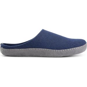 Travelin' Get-Home Heren Sloffen - Wollen Pantoffels - Instappers met suède zool - Marine Blauw