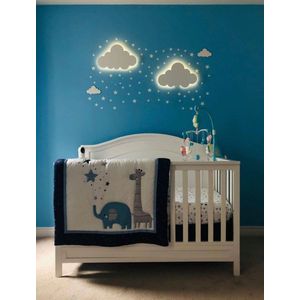 Houten wandlamp - Wolk - Draadloos - Timerfunctie - Kinderkamer - Babykamer - Muurlamp - Kind - Baby
