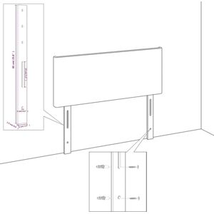 vidaXL - Bedframe - met - hoofdbord - kunstleer - cappuccinokleurig - 100x200 - cm