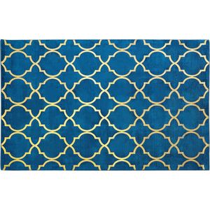 YELKI - Vloerkleed - Marineblauw - 80 x 150 cm - Viscose