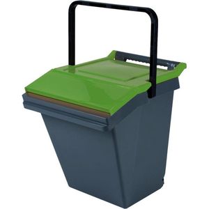 Easytech stapelbare afvalbak groen 40 liters-sVoor GFT-afval
