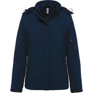 Kariban Gewatteerde softshell damesparka met capuchon K651 - Navy - XXL