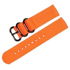 Premium Orange - Zulu two-piece Nato strap 24mm - Horlogeband Oranje