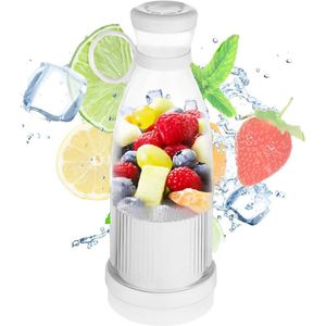 Mini Draggable Blender - 300ml - Persoonlijke Blender USB Oplaadbaar - Mini Shakerfles voor Shakes Sappen Smoothies - Roestvrij Stalen Messen 304 - Inclusief USB-kabel