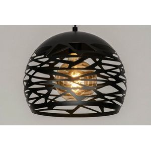 Lumidora Hanglamp 73256 - CELES - E27 - Zwart - Metaal - ⌀ 30 cm