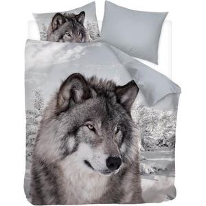 Snoozing Winter Wolf - Dekbedovertrek - Lits-jumeaux - 260x200/220 cm - Multi kleur