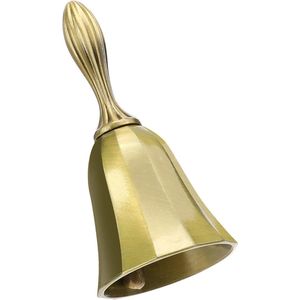 Hand Call Bell - Solid Brass Ringing Bell met Handle - Vintage Bell - Restaurant Service Bell - Meditatie Bell - Trouwen Bell