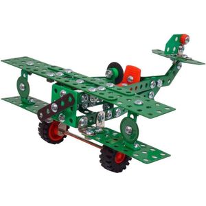 Metal Techno Bouwpakket Flying Hero 18 Cm Staal Groen/rood 248-delig