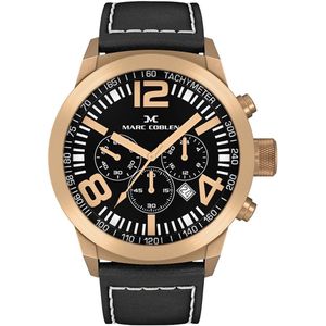 Marc Coblen XXL Chronograaf Horloge met Verwisselbare Lunette en Horlogeband - MC50R2 Rosegoud - 50mm