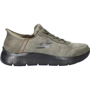 Skechers Go Walk Flex Hands Free Slip-In heren sneaker - Kaki - Maat 46