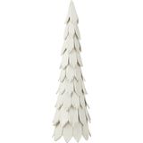 J-line - Kerstboom Stukken Hout Wit Large - 37x37x120cm