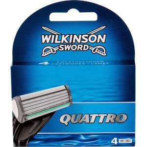 Wilkinson Sword Quattro - 4 stuks - Scheermesjes