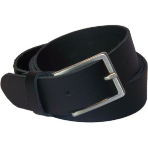 Extra Lange 100% Leren Riem, 3 cm. Breed, taillemaat 135 cm. Zwart.