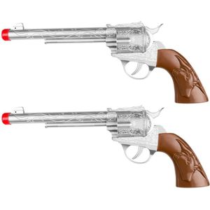 Boland Verkleed speelgoed 2x Cowboy pistolen/revolvers 28cm