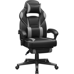 FurnStar gaming stoel - Ergonomische bureaustoel - Gamestoel - Met wieltjes - Zwart