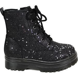 Babes & Binkies Boots Glitterx zwart Kids & Kind Meisjes Zwart - Maat: 34