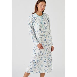 Damart - Nachthemd met warm schouderpand in fleece licht geruwd tricot, Thermolactyl - - Blauw - S
