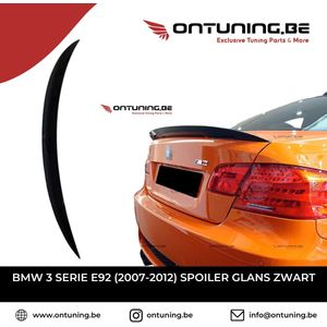 BMW 3 Serie E92 (2007-2012) Spoiler Glans Zwart